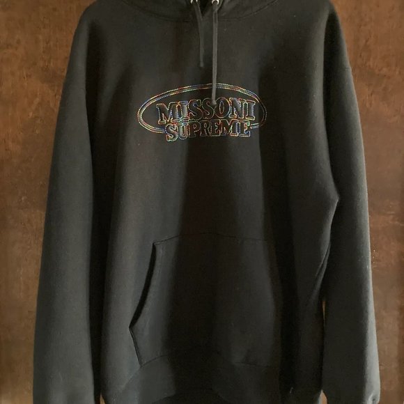 Supreme X Missoni hooded sweatshirt “BLACK” Size L - Picture 4 of 5